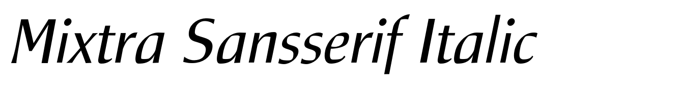 Mixtra Sansserif Italic